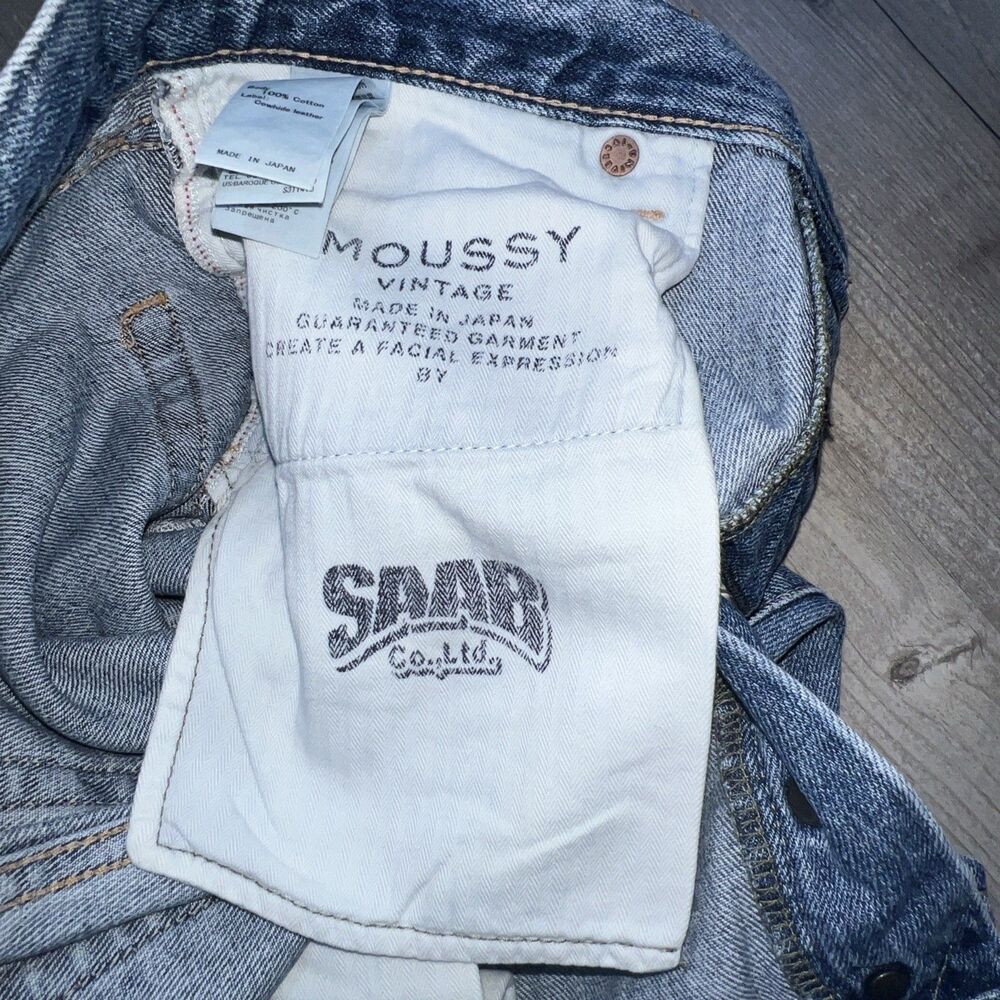 Moussy Rhett Vintage Skinny Jeans Japan Saab High Rise Denim Blue Size 28 x 30 - Picture 9 of 15
